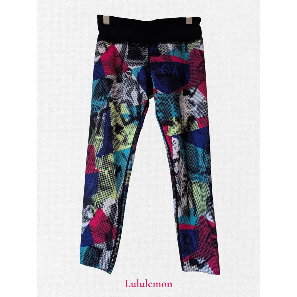 Lululemon Wunder Under Crop Leggings Luxtreme Abstract Graphic Print